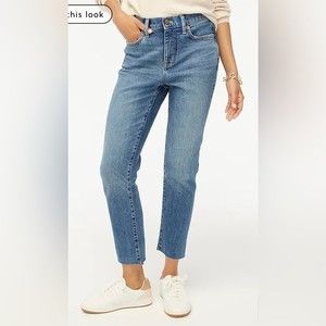 J Crew Factory Petite Essential Straight Jeans Size 27P in all-day Stretch